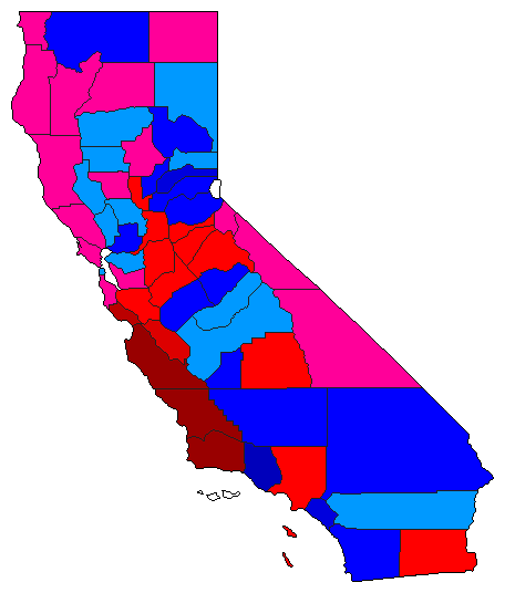 2006 California County Map of Republican Primary Election Results for Controller