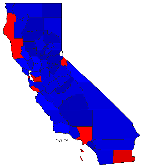 2006 California County Map of General Election Results for Insurance Commissioner