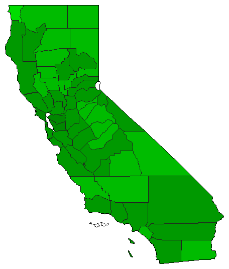 2006 California County Map of General Election Results for Referendum