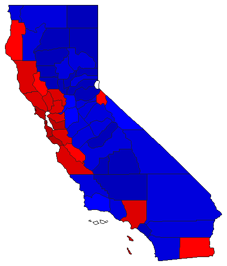 2006 California County Map of General Election Results for Lt. Governor