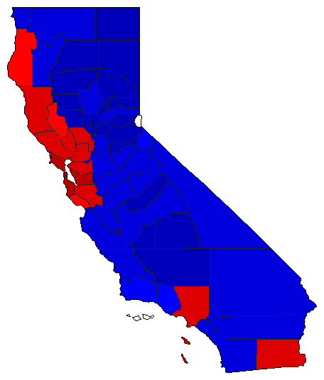 2006 California County Map of General Election Results for Secretary of State