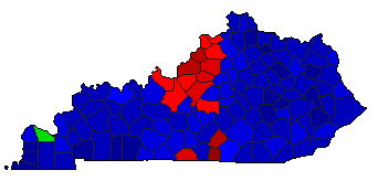 2007 Kentucky County Map of Republican Primary Election Results for Governor