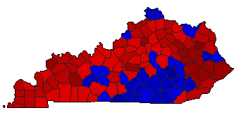 2007 Kentucky County Map of General Election Results for State Treasurer