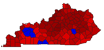2007 Kentucky County Map of Democratic Primary Election Results for Attorney General