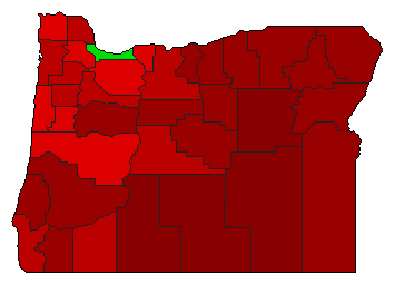 2007 Oregon County Map of Special Election Results for Referendum