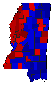 2008 Mississippi County Map of General Election Results for President