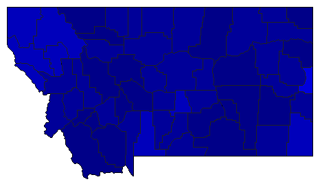 2008 Montana County Map of Republican Primary Election Results for President