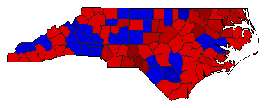 2008 North Carolina County Map of Democratic Primary Election Results for Insurance Commissioner