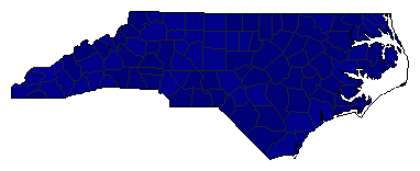 2008 North Carolina County Map of Republican Primary Election Results for Senator