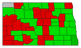 2008 North Dakota County Map of General Election Results for Referendum