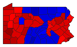 2008 Pennsylvania County Map of General Election Results for State Auditor