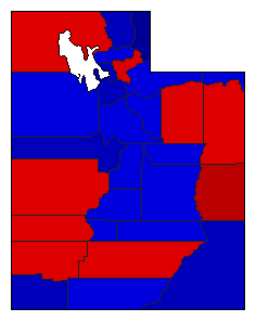 2008 Utah County Map of Republican Primary Election Results for State Treasurer