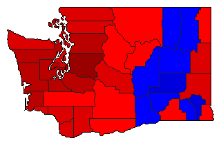 2008 Washington County Map of Open Runoff Election Results for State Auditor