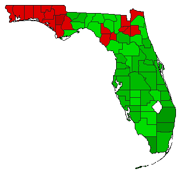 2010 Florida County Map of General Election Results for Referendum
