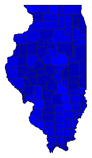2010 Illinois County Map of Republican Primary Election Results for Comptroller General