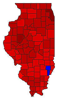 2010 Illinois County Map of General Election Results for Secretary of State