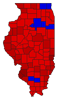 2010 Illinois County Map of Democratic Primary Election Results for State Treasurer