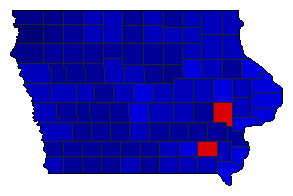 2010 Iowa County Map of General Election Results for Agriculture Commissioner