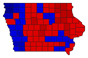 2010 Iowa County Map of General Election Results for Attorney General
