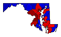2010 Maryland County Map of General Election Results for Senator