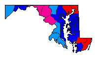 2010 Maryland County Map of Republican Primary Election Results for Senator