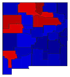 2010 New Mexico County Map of General Election Results for Governor