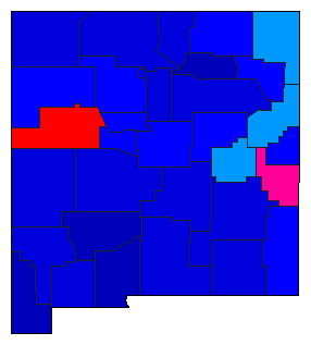 2010 New Mexico County Map of Republican Primary Election Results for Governor