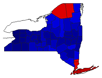 2010 New York County Map of Republican Primary Election Results for Governor
