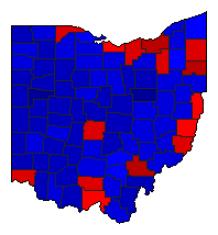 2010 Ohio County Map of General Election Results for State Auditor