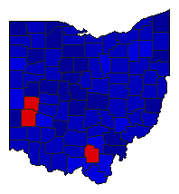 2010 Ohio County Map of Republican Primary Election Results for State Auditor
