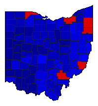 2010 Ohio County Map of General Election Results for Senator