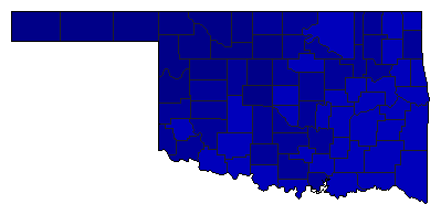 2010 Oklahoma County Map of General Election Results for Senator