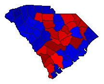 2010 South Carolina County Map of General Election Results for Attorney General
