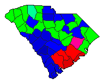 2010 South Carolina County Map of Republican Primary Election Results for Attorney General