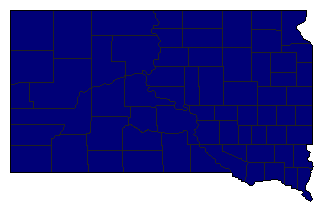 2010 South Dakota County Map of General Election Results for Senator