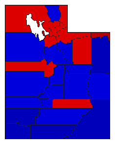2010 Utah County Map of Republican Primary Election Results for Senator
