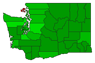 2010 Washington County Map of General Election Results for Initiative