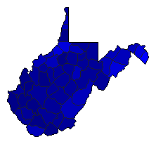2010 West Virginia County Map of Republican Primary Election Results for Senator