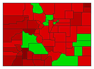 2010 Colorado County Map of Democratic Primary Election Results for Senator