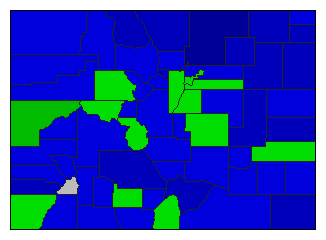 2010 Colorado County Map of Republican Primary Election Results for Senator