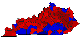 2011 Kentucky County Map of General Election Results for Secretary of State