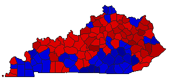 2011 Kentucky County Map of General Election Results for Attorney General