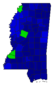 2011 Mississippi County Map of General Election Results for State Auditor