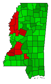 2011 Mississippi County Map of General Election Results for Initiative
