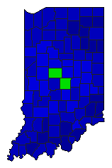 2012 Indiana County Map of Republican Primary Election Results for Senator