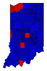 2012 Indiana County Map of General Election Results for Attorney General