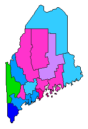2012 Maine County Map of Republican Primary Election Results for Senator
