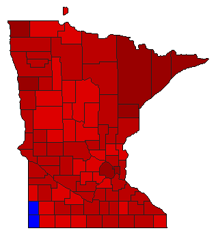 2012 Minnesota County Map of General Election Results for Senator
