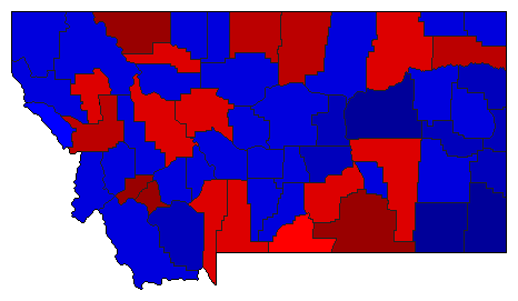 2012 Montana County Map of General Election Results for Secretary of State