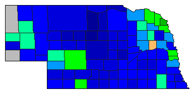 2012 Nebraska County Map of Republican Primary Election Results for Senator